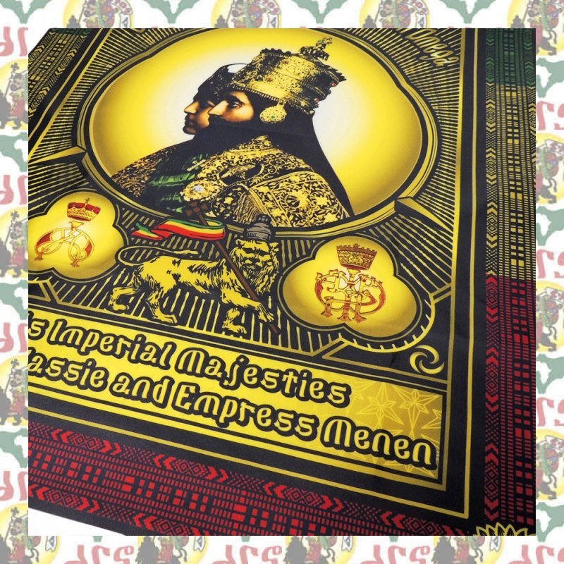 【drs】ラスタ旗 King Alpha & Queen Omega 97cm x 69cm 壁飾り レゲエ フラッグ ライオン ラスタ JAH ETHIOPIA MOA AMBESSA_画像5