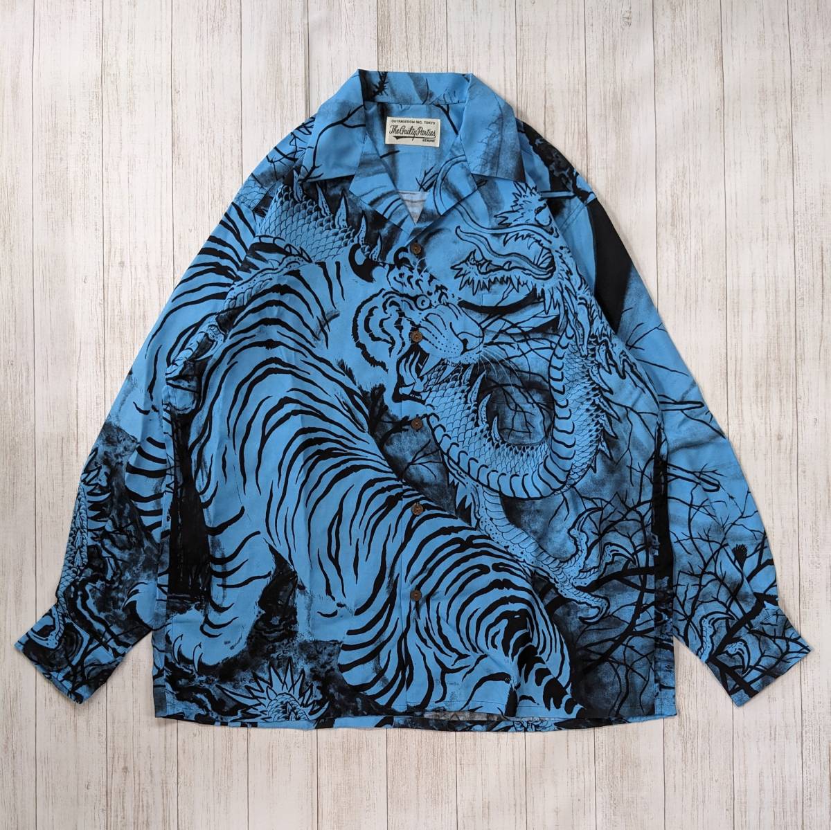 WACKO MARIA/ワコマリア×ティムリーハイ/22AW TIM LEHI HAWAIIAN SHIRT L/S コラボ アロハシャツ/アロハシャツ/レーヨン/木ボタン