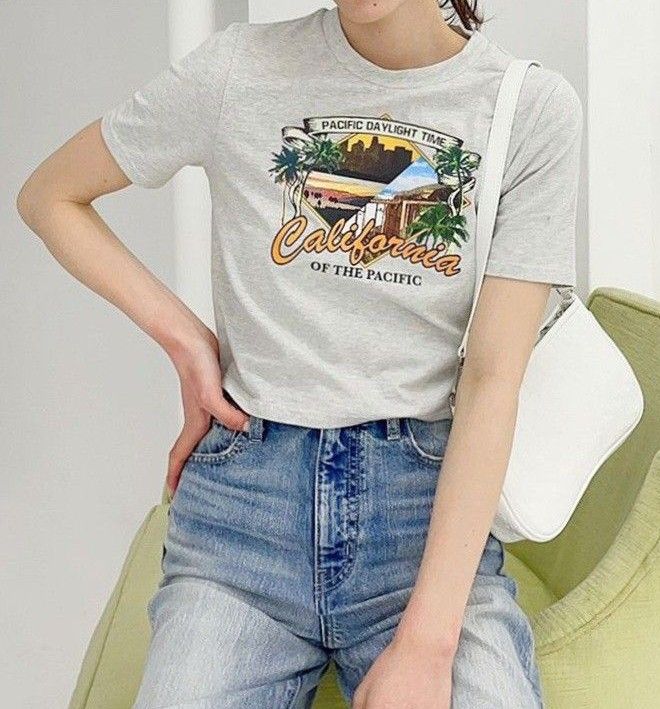 ＜GYDA＞ ショートTシャツ／グレー／半袖／Tシャツ