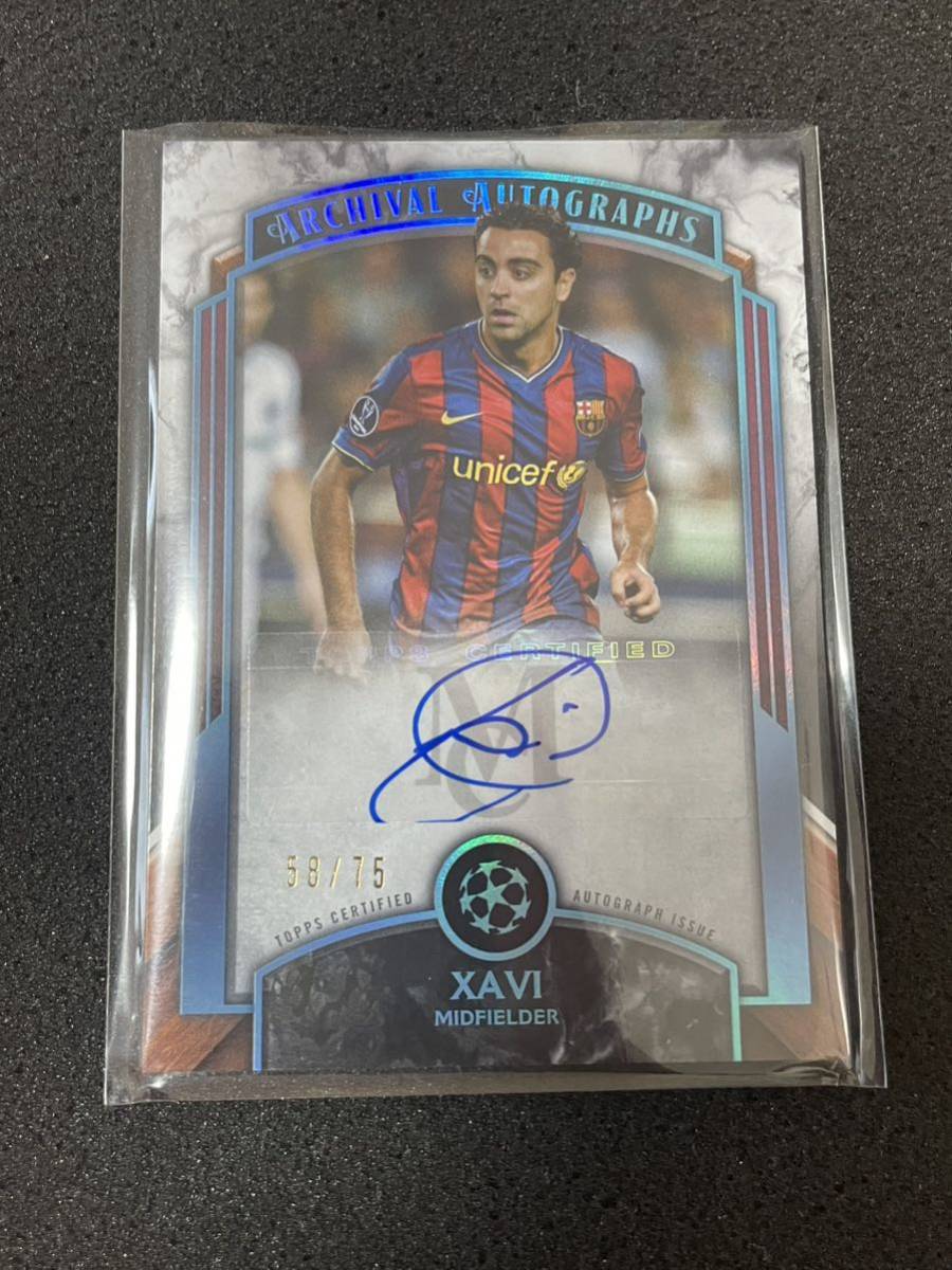 Topps Museum Collection UEFA CL シャビ（Xavi) 直筆サインカード /75