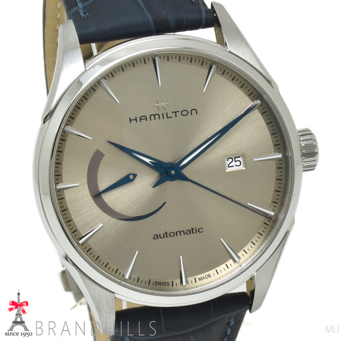 ハミルトン 腕時計 メンズ ジャズマスター パワー リザーブ 自動巻き SS ベージュ文字盤 H32635622/H326350 Hamilton 極美品_画像2