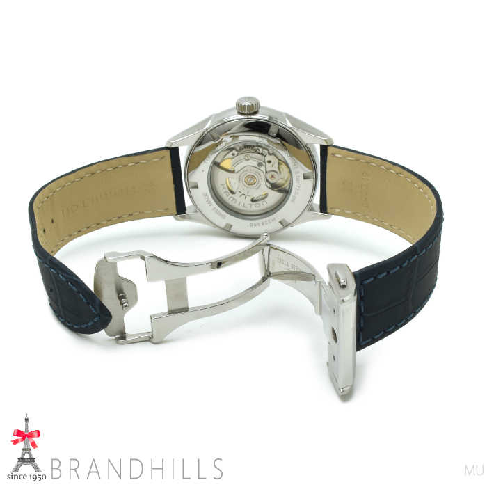 ハミルトン 腕時計 メンズ ジャズマスター パワー リザーブ 自動巻き SS ベージュ文字盤 H32635622/H326350 Hamilton 極美品_画像6