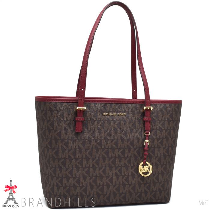 海外並行輸入正規品 レディース トートバッグ マイケルコース シグネチャー 未使用品 KORS MICHAEL 35H7GTVT2B ブラウン/レッド PVC その他 海外並行輸入正規品 レディース トートバッグ マイケルコース シグネチャー 未使用品 KORS MICHAEL 35H7GTVT2B ブラウン/レッド PVC その他