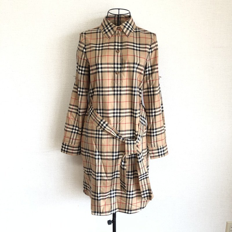 着用1回！極上美品 BURBERRY ノバチェック ワンピース バーバリー 165/76A 34サイズ 806398 新シーズン 令5/5月購入品 IW307AF01BUR_80_画像1