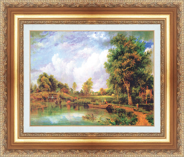 安い店の割引 絵画 額縁付き 世界の名画シリーズ ウィリアム・ワット 「 デッドハム湖 」 サイズ F6 絵画