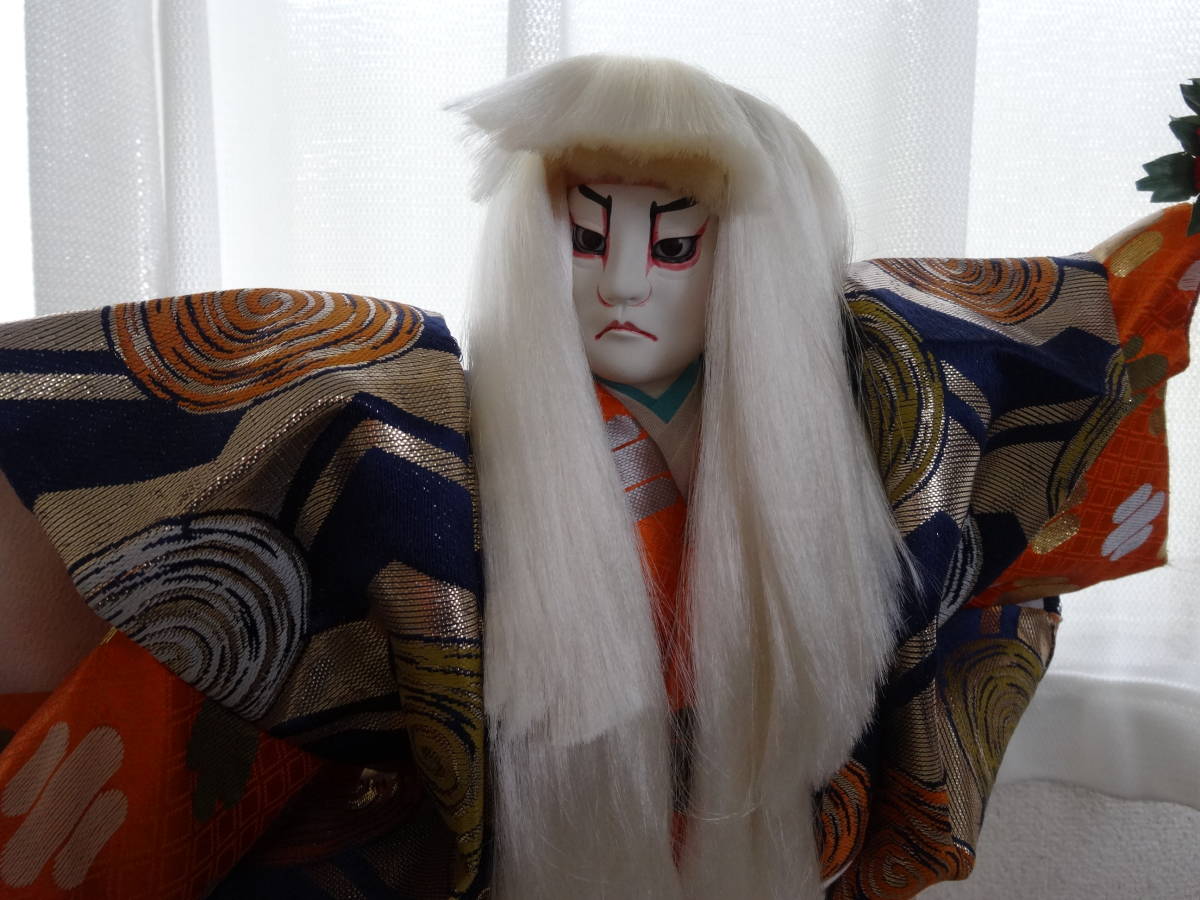 ■寿々賀作 鏡獅子 美品 縁起物 歌舞伎 人形 置物 高さ42cm■