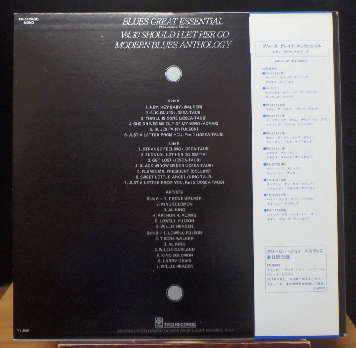 [BB495]V.A.(Blues)[Should I Let Her Go : Modern Blues Anthology], 76 JPN mono Compilation *T-bo-n* War машина другой 