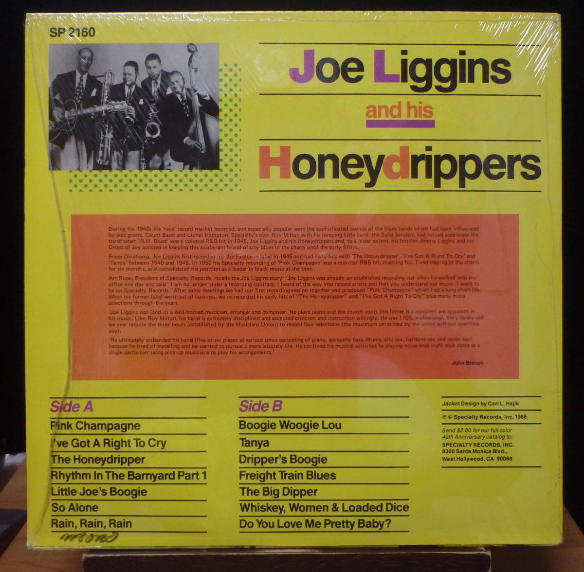 [BB349]JOE LIGGINS And His HONEYDRIPPERS[Same], 86 US Compilation/ shrink * Jump * блюз / Jazz 