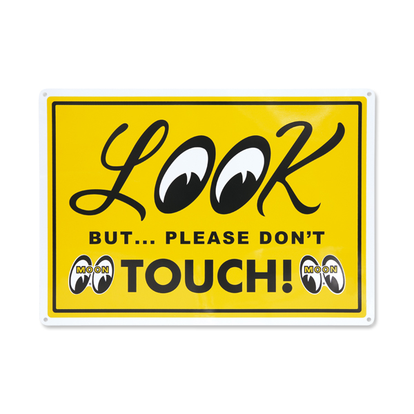  postage 300 jpy LOOK But Please Don\'t Touch! plate [MG816LO] plastic board MOONEYES moon I z