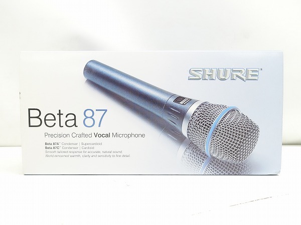 未使用に近い】SHURE BETA87A コンデンサーマイク ボーカル収録に 送料
