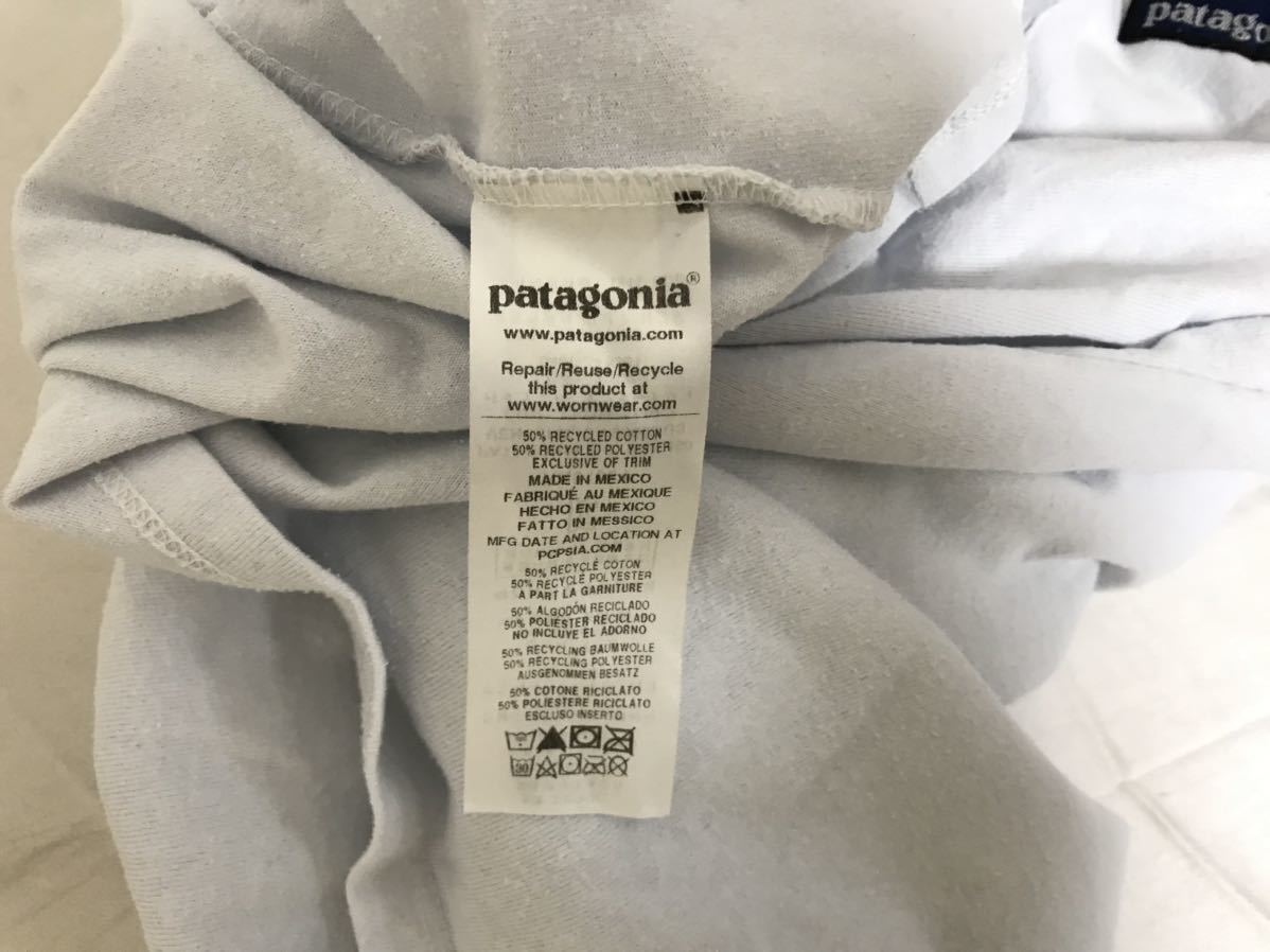 本物パタゴニアpatagoniaコットンタグポケット半袖TシャツメンズアメカジサーフミリタリービジネススーツXLメキシコ製白ホワイト_画像5