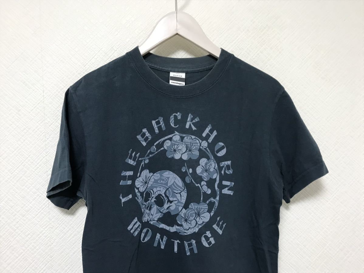 本物モンタージュmontageコットンボーダー柄プリント半袖TシャツメンズアメカジサーフミリタリービジネススーツストリートM製紺ネイビー