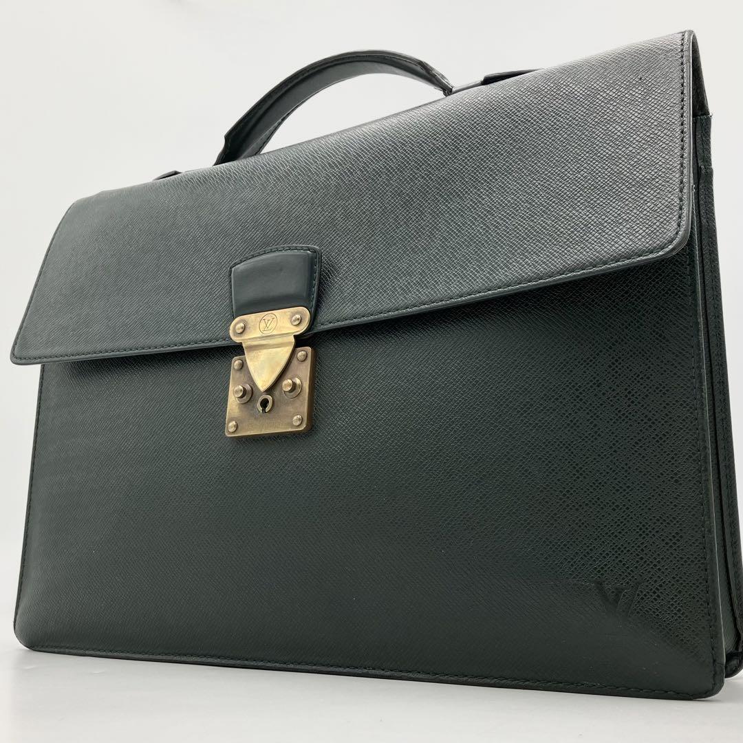 極美品 ルイヴィトン Louis Vuitton タイガ セルヴィット クラド ビジネスバッグ ブリーフケース メンズ かばん 1円 M30074 定価16万 944