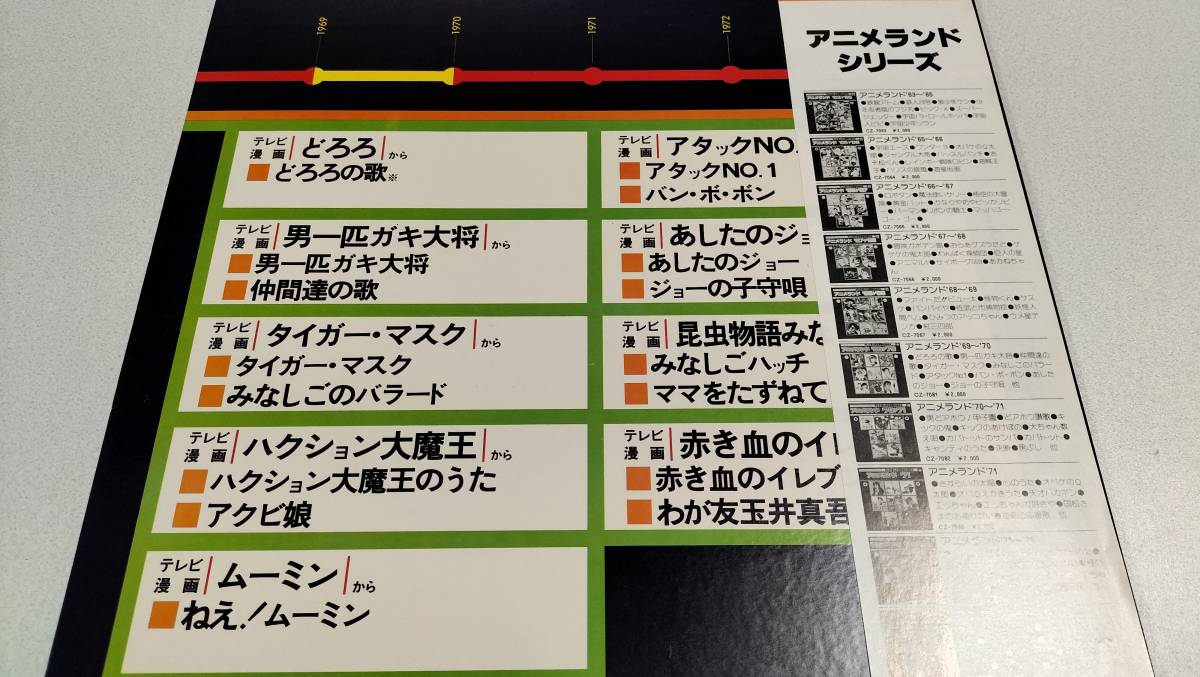テレビまんが主題歌のあゆみアニメランド69→70 LPレコード テレビまんが主題歌のあゆみアニメランド69→70 LPレコード