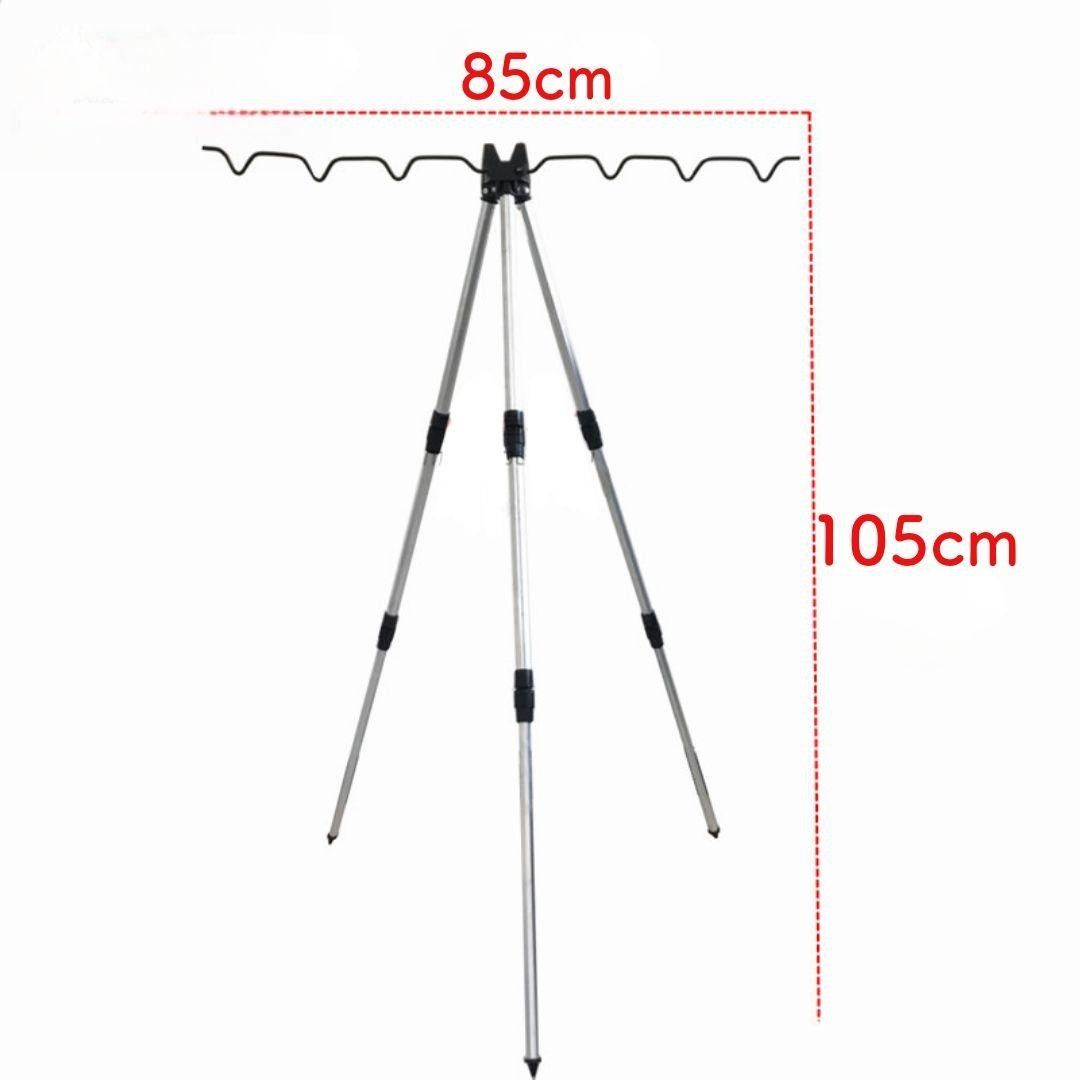 アルミ三脚 竿受け 竿置き 竿掛け 投げ釣り 竿スタンド ホルダー１５ コンパクト レジャー アウトドア  海釣り フィッシング