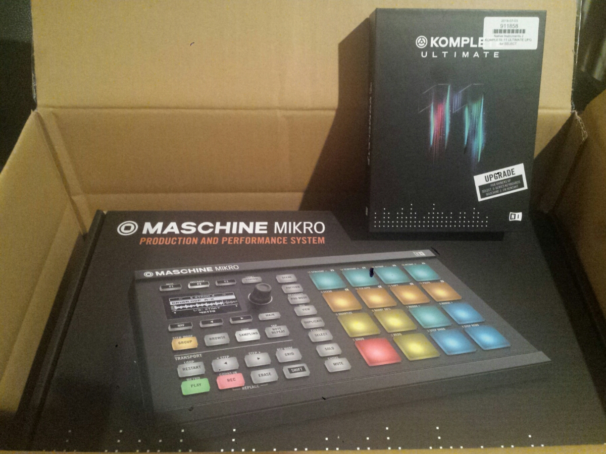 1 jpy start * new goods unopened set *NATIVE INSTRUMENTS KOMPLETE 11 ULTIMATE + MASCHINE MICRO MK2 + extra UVI piano sound source * free shipping 