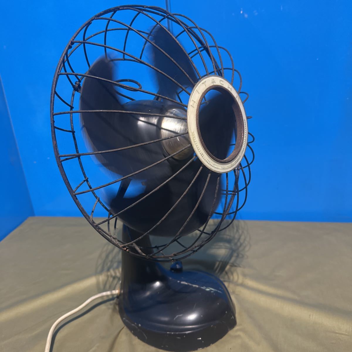 岐阜発　HITACHI 扇風機 ビンテージ 昭和レトロ アンティーク Desk FAN_画像7