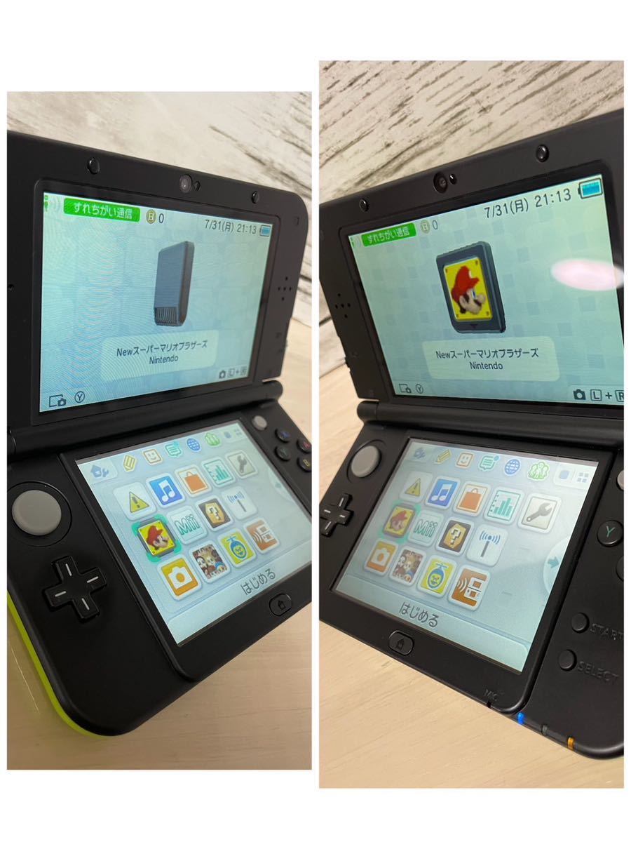 Yahoo!オークション - 【上下IPS液晶】Newニンテンドー3DS LL ライム×...