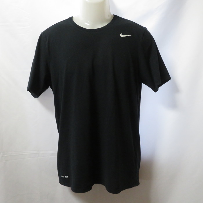 古着 メンズM NIKE/ナイキ Tシャツ 半袖 ワンポイントロゴ スポーツMIX カジュアル トレーニング ブラック 706625-010_画像1