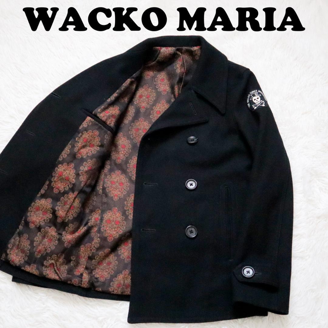 ワコマリア/WACKO MARIA Pコート ピーコート 裏地メキシカンスカル メルトンウール 髑髏 ドクロ 09AW-OUT-64 ワッペン_画像1