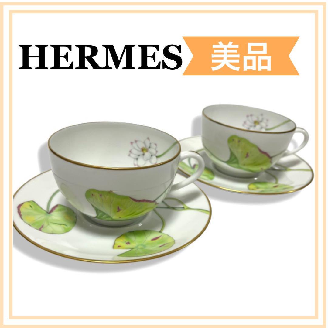 美品　廃盤品　HERMES エルメス　カップ　ソーサー　セット　ナイルの庭　送料無料_画像1
