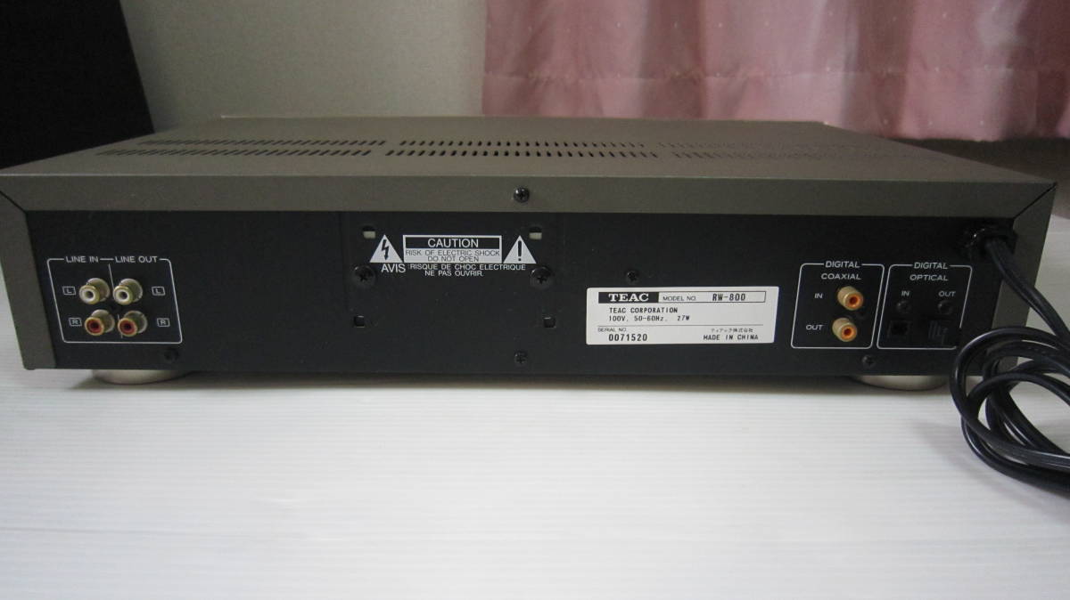 TEAC RW-800 CD播放器垃圾處理 原文:TEAC RW-800 CDプレーヤー　ジャンク扱い