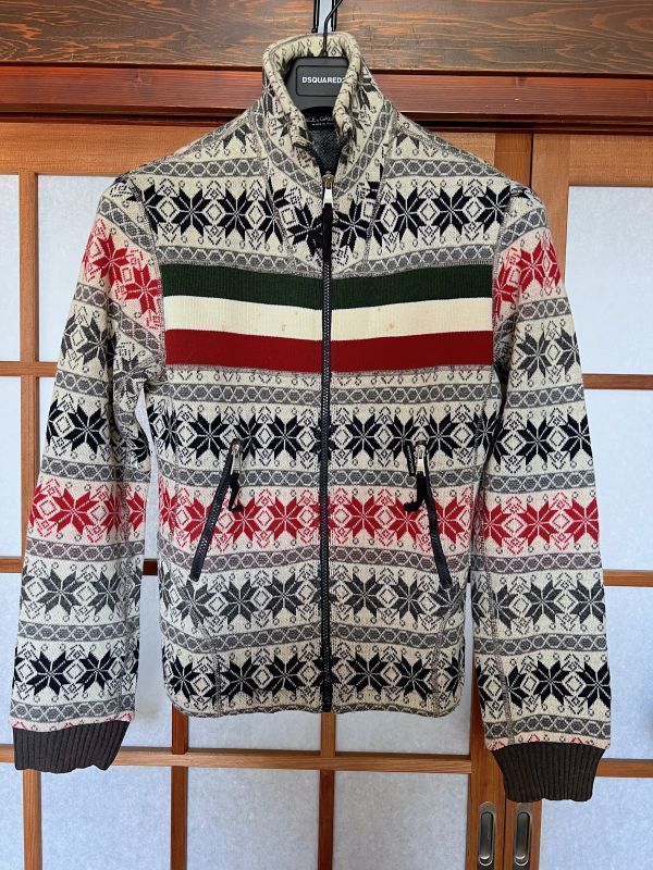 【受注生産品】 ノルディック柄 DOLCE&GABBANA ウール 44 ジップアップジャケット セーター 【受注生産品】 ノルディック柄 DOLCE&GABBANA ウール 44 ジップアップジャケット セーター