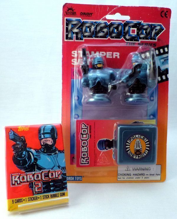 *ROBOCOP[ robocop stamp set & 2 card ]1995 DORDA TOYS Nikko Frontier that time thing ORION Ame toy Vintage rare article rare rare 