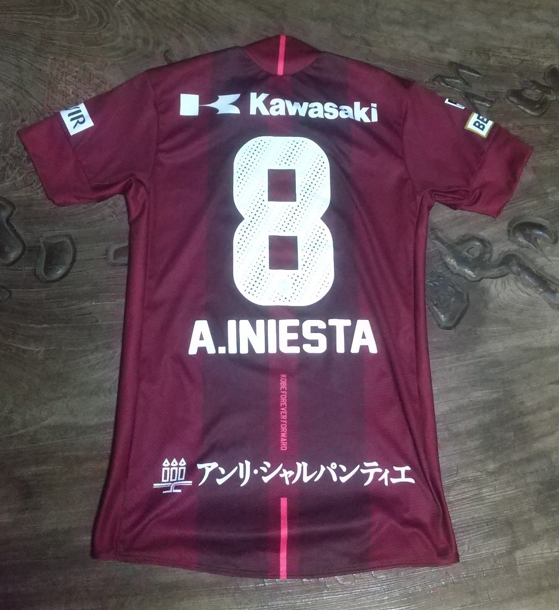 値下交渉 2018年 ヴィッセル神戸 イニエスタ asics 検/ VISSEL KOBE OFFICIAL SHIRT INIESTA SPAIN BARCELONA スペイン代表 バルセロナ Y2K_画像2