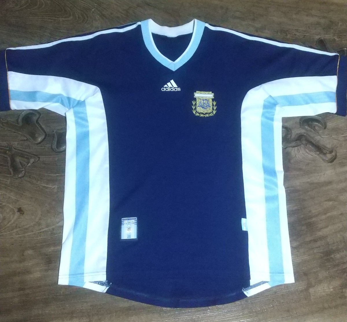 値下げ交渉 1998年 アルゼンチン代表 adidas MADE IN UK 検)FIFA WORLD CUP FRANCE ARGENTINA ENGLAND SIMEONE BECKHAM ワールドカップ Y2K_画像2