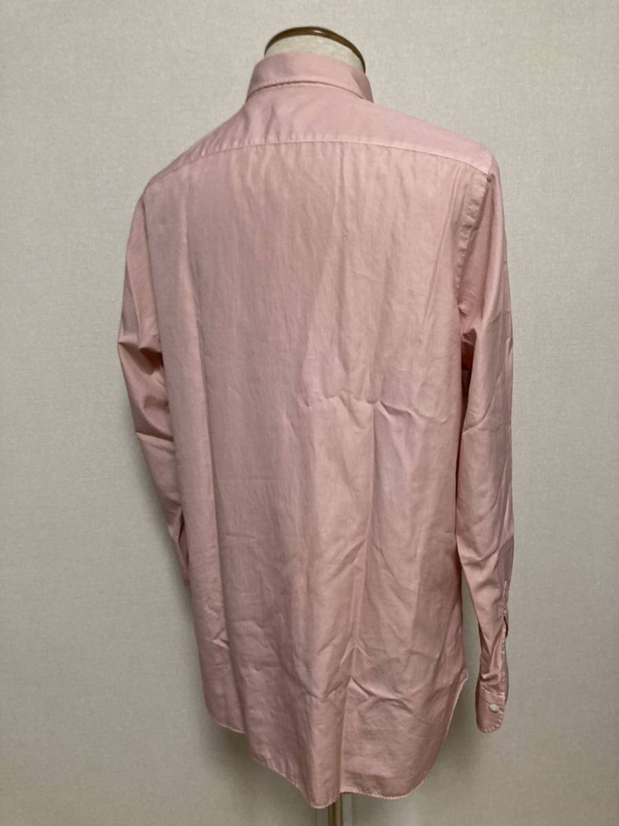 新品　フィナモレ（伊）　ハンドメイドシャツ４１　ピンク　８カ所手縫い　イタリア製　定価４．４万円_画像3