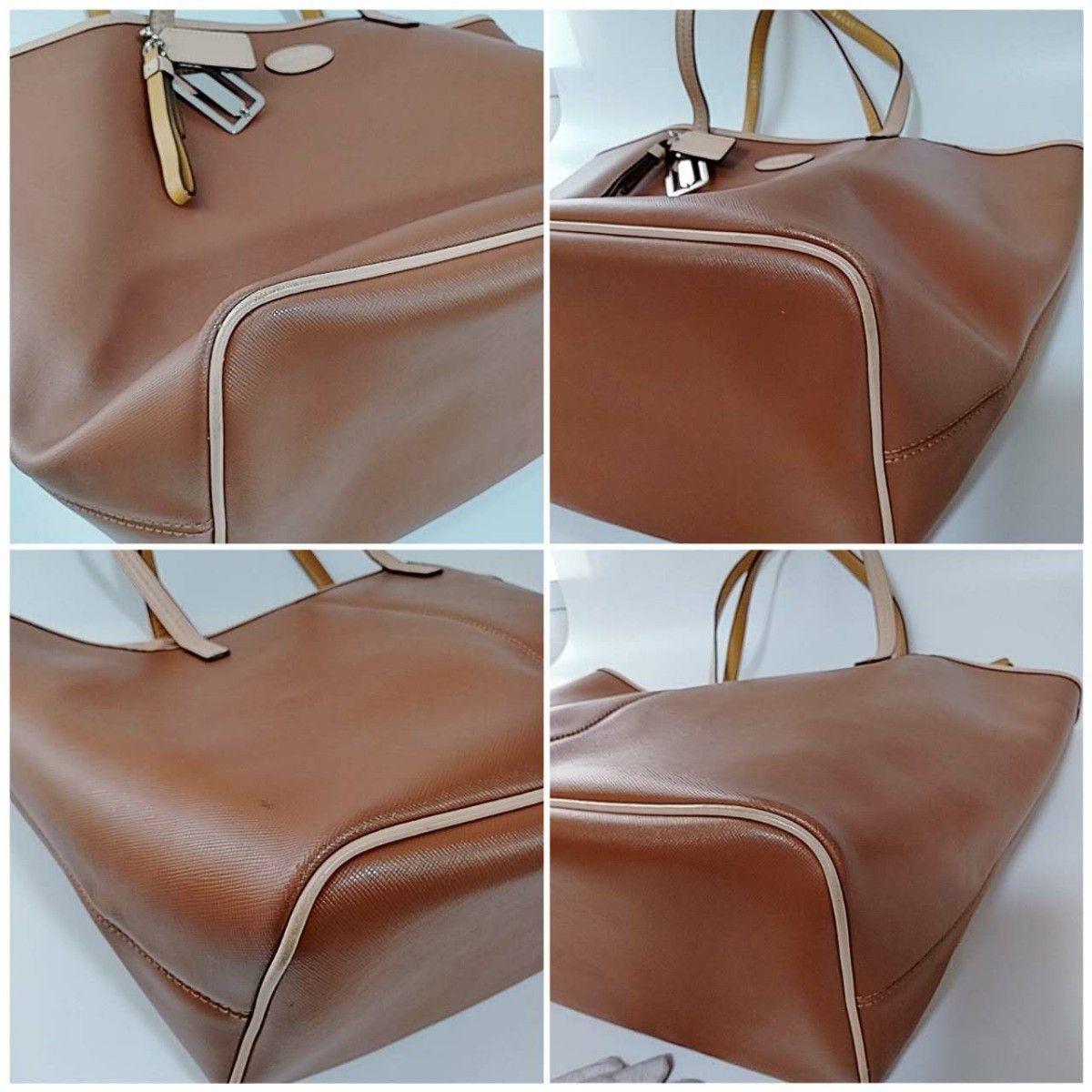 未使用に近い 超美品 コーチ トートバッグ ブラウン 大容量 PVC