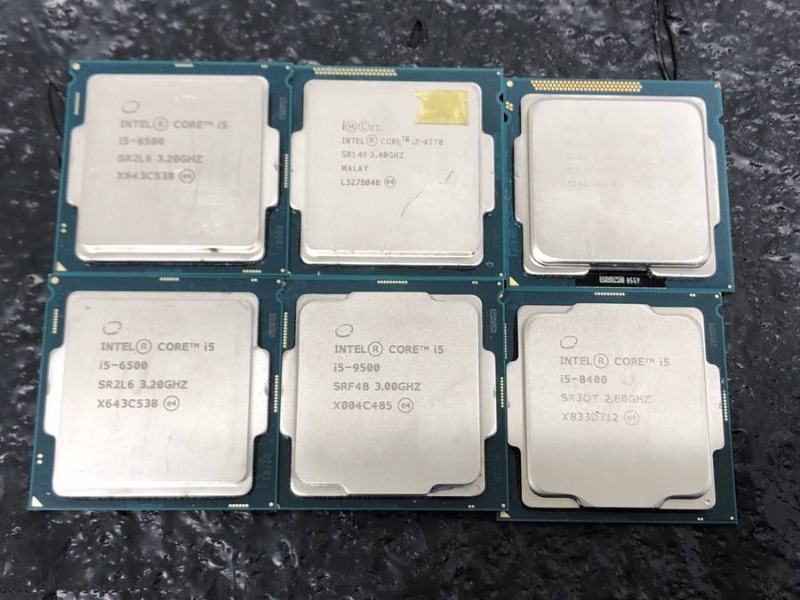 intel - CPU 計6枚セットまとめ売りi7-4770 3770K i5-9500 8400 6500