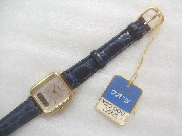 新品未使用1982年製腕時計セイコーハイブリット定価20000円　X915
