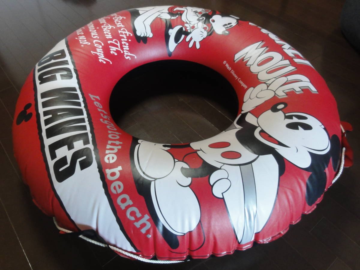 ディズニー】 ジャンボ浮き輪 120cm ミッキーマウス(中古品)(浮き輪