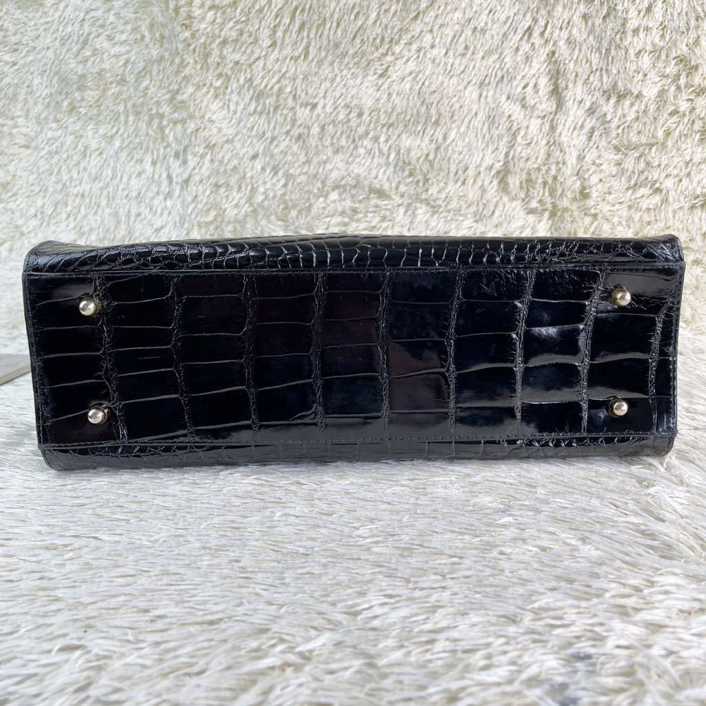 1円【良品】RETTIL MODA レティルモダ ハンドバッグ クロコダイル ワニ