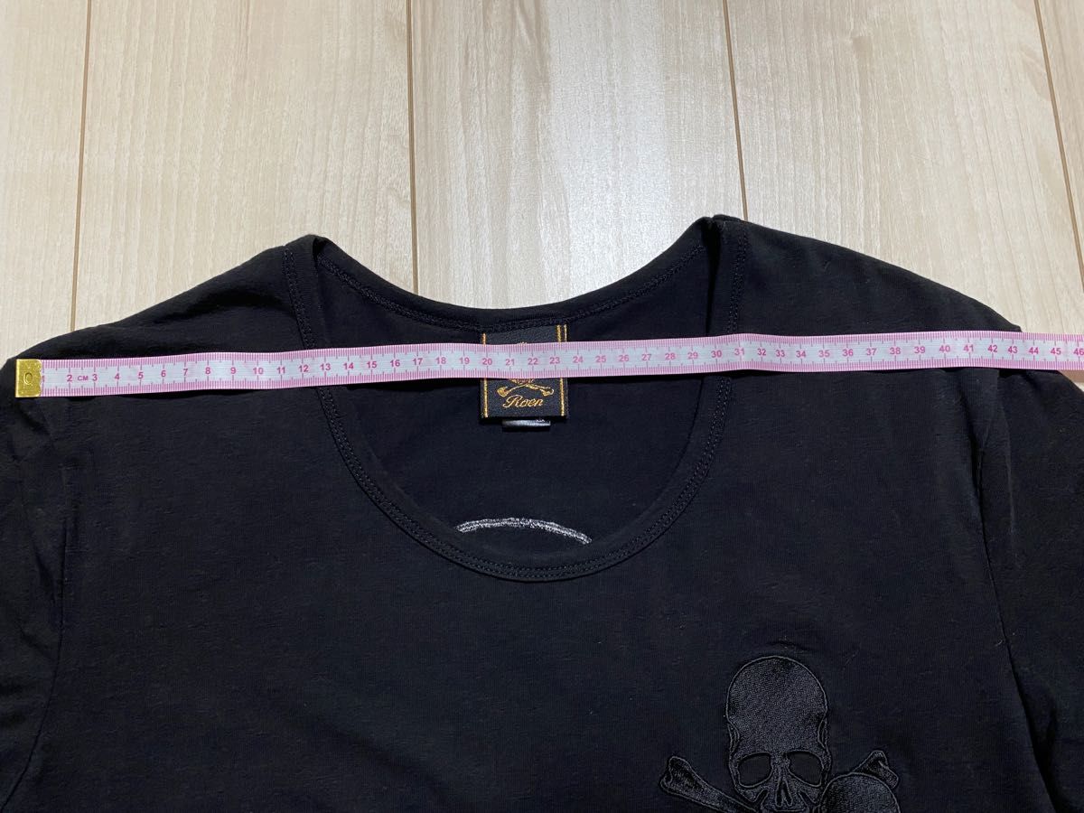 Roen ロエン Tシャツ 黒Tシャツ スカルTシャツ 送料無料