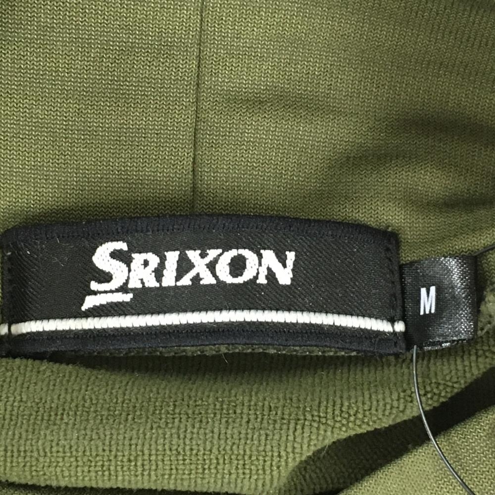 【新品】スリクソン 長袖ハイネックシャツ カーキ ボーダー織生地 吸水速乾 UVカット メンズ M ゴルフウェア SRIXON_画像6