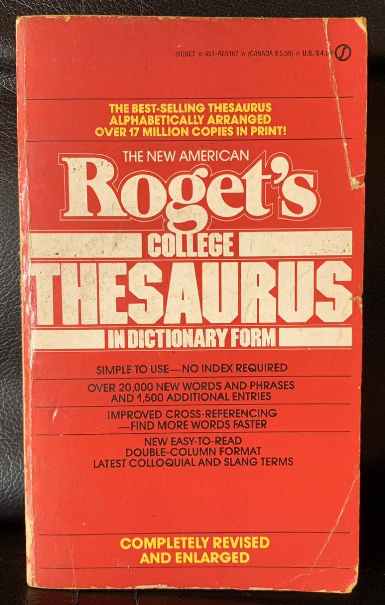 Roget's College Thesaurus in Dictionary Form, The New American 英英辞典