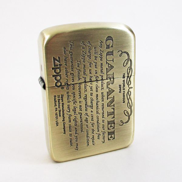 同梱可能 ジッポー ライター 1941復刻版 #1941ギャランティ柄 真鍮古美 41GRT-BS &amp;ギフトボックスセット（オイル＋フリント+BOX）_画像6