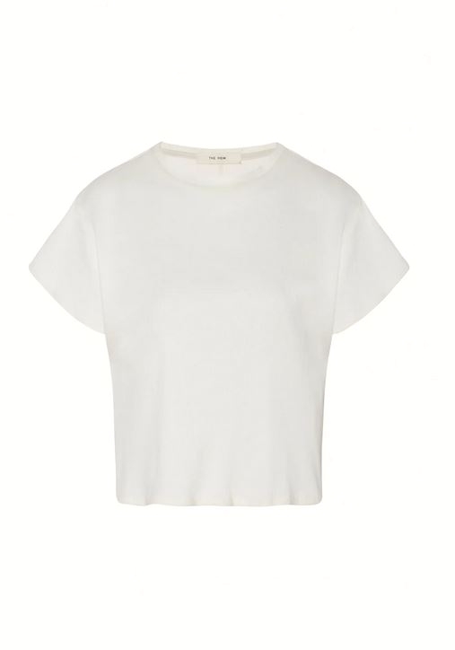 ザ・ロウ （The Row） Fedras コットン クルーネック 半袖 Tシャツ サイズS ホワイト 6474 ウェア（新品）_画像1