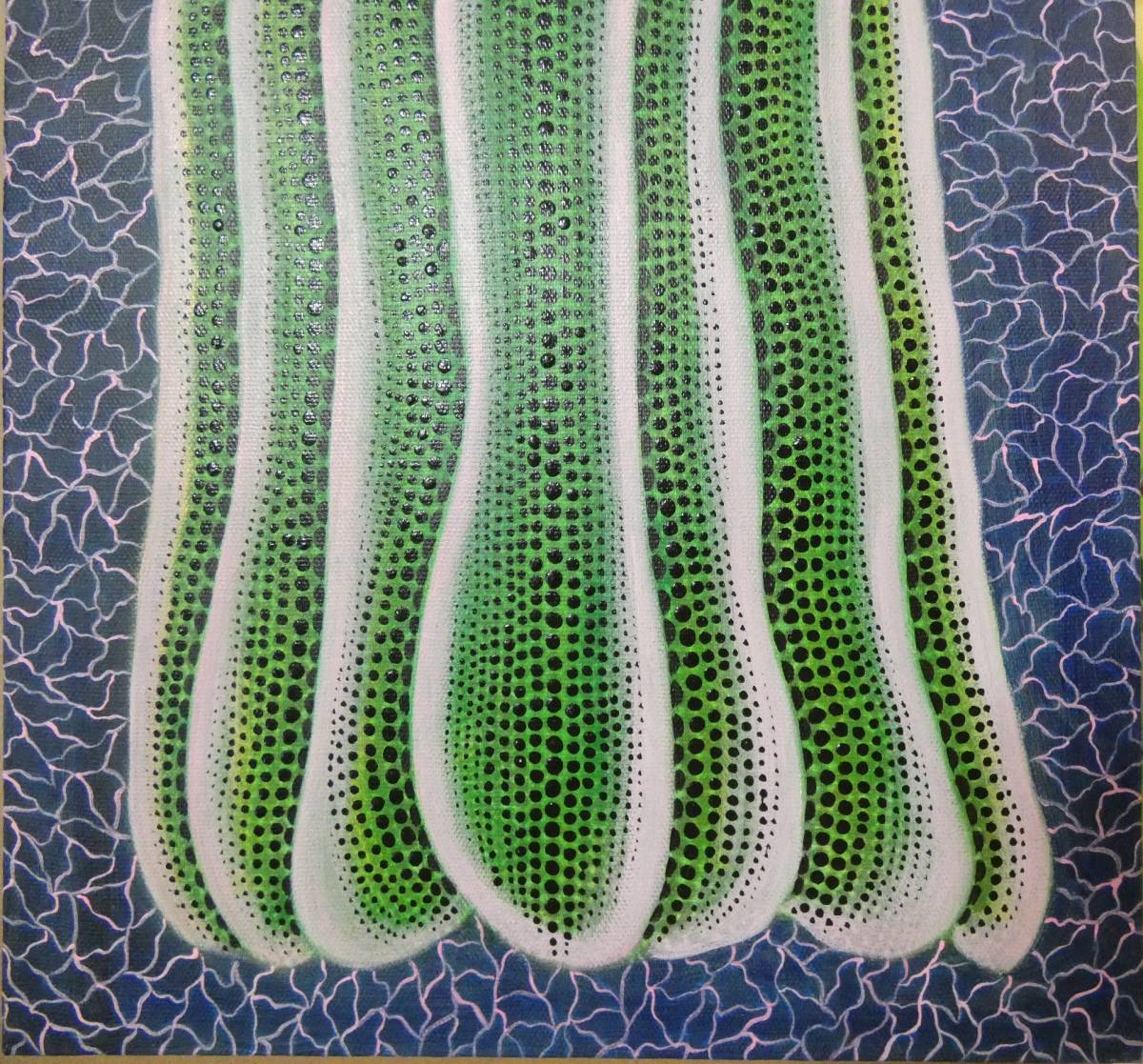 油彩 肉筆 世界的活躍!人気実力作家!草間彌生『かぼちゃ 油彩 肉筆 世界的活躍!人気実力作家!草間彌生『かぼちゃ