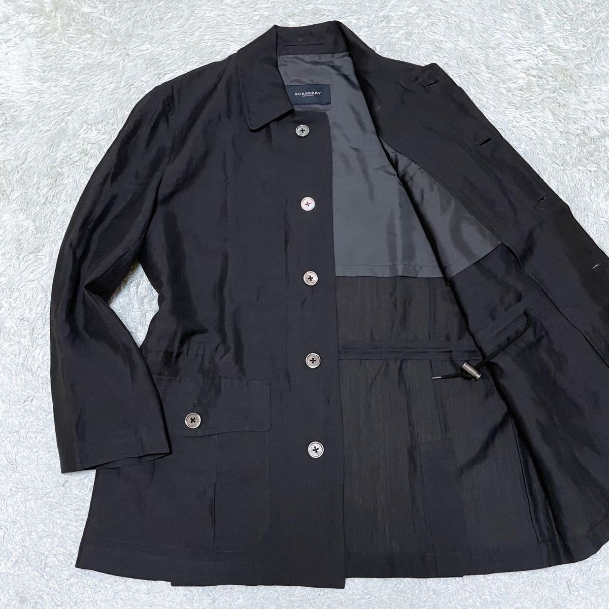 バーバリーロンドン Burberry London リネン&ラムウール 背抜き 薄手