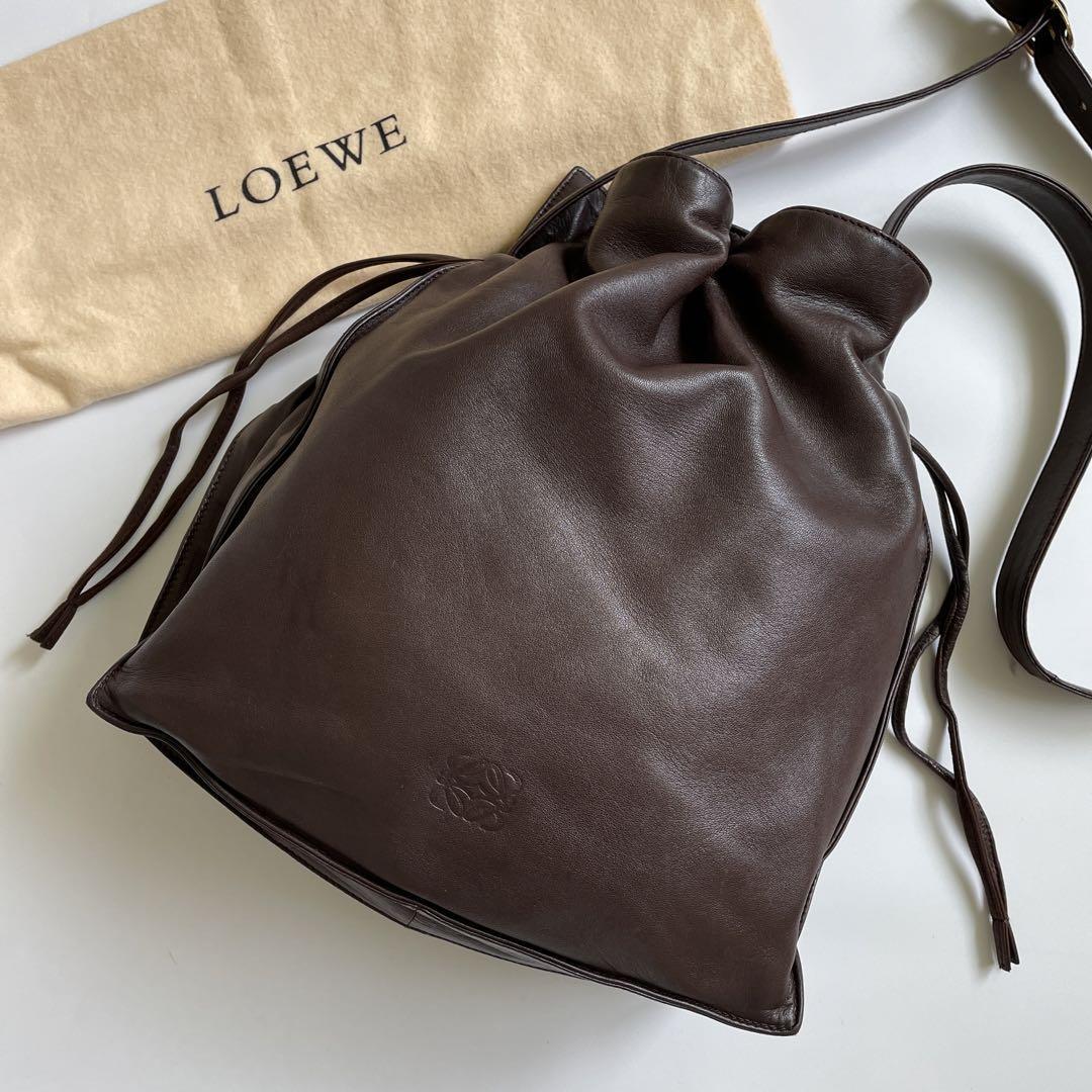 美品】LOEWE ロエベ ショルダーバッグ フラメンコ 巾着 巾着バッグ