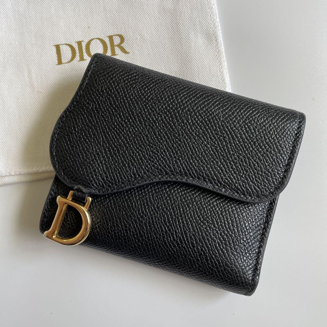 超安い】 【美品】 Dior ブラック 黒 D金具 レザー カーフスキン ミニ