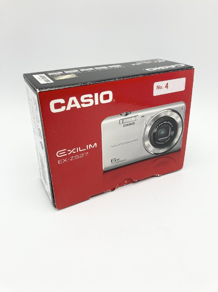 箱付  完品 カシオ CASIO デジタルカメラ EXILIM 1610万画素 シルバー EX-ZS27SR