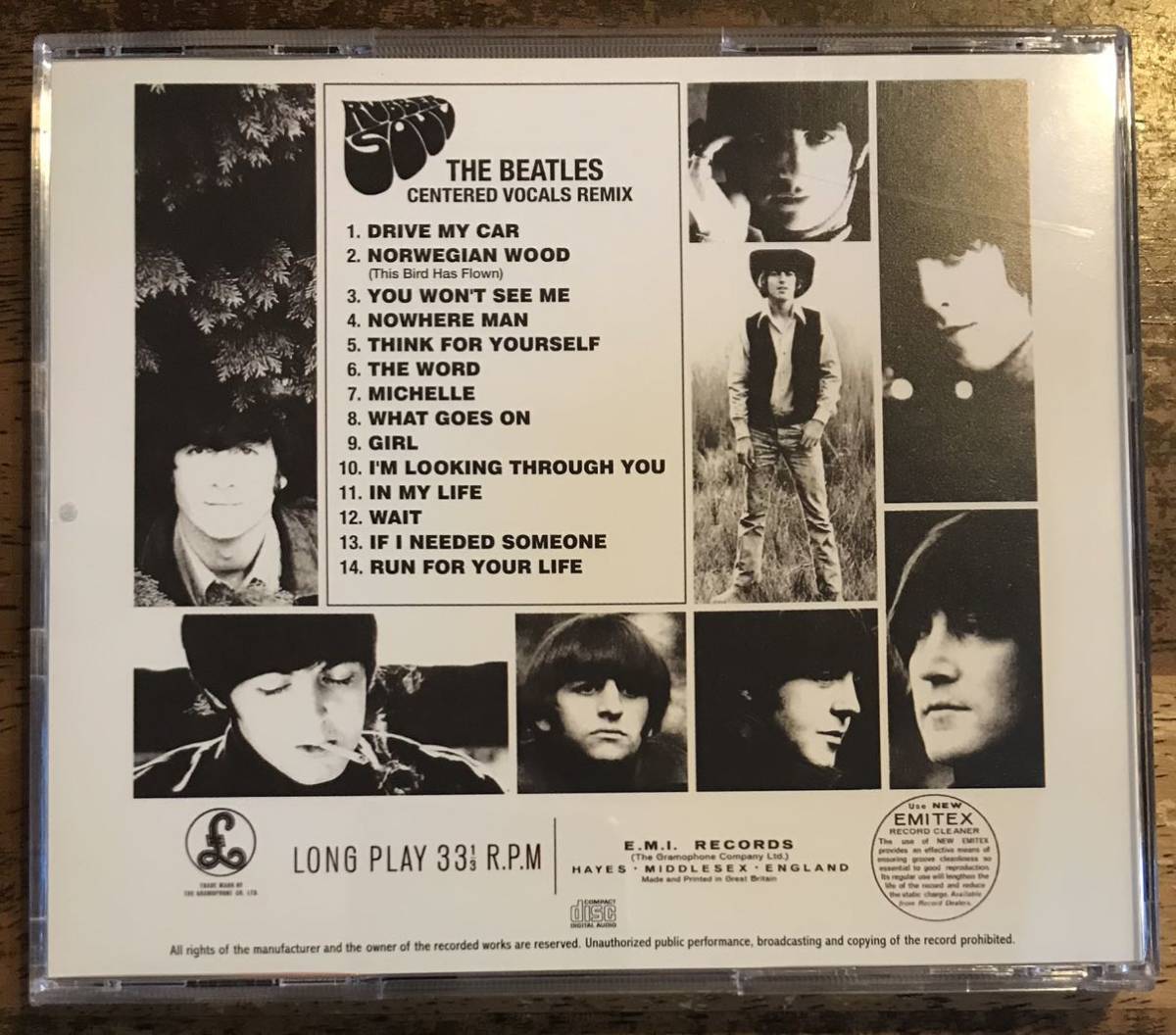 究極センターヴォーカルミックス盤 / The Beatles / Rubber Soul: Centered Vocals Remix / 1CD / 高音質オリジナルセンターヴォーカルミッ_画像4