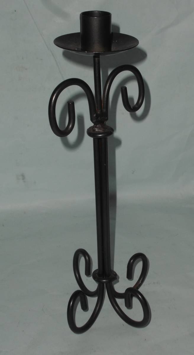  Britain Vintage candle stand holder . pcs black black iron miscellaneous goods ornament objet d'art 