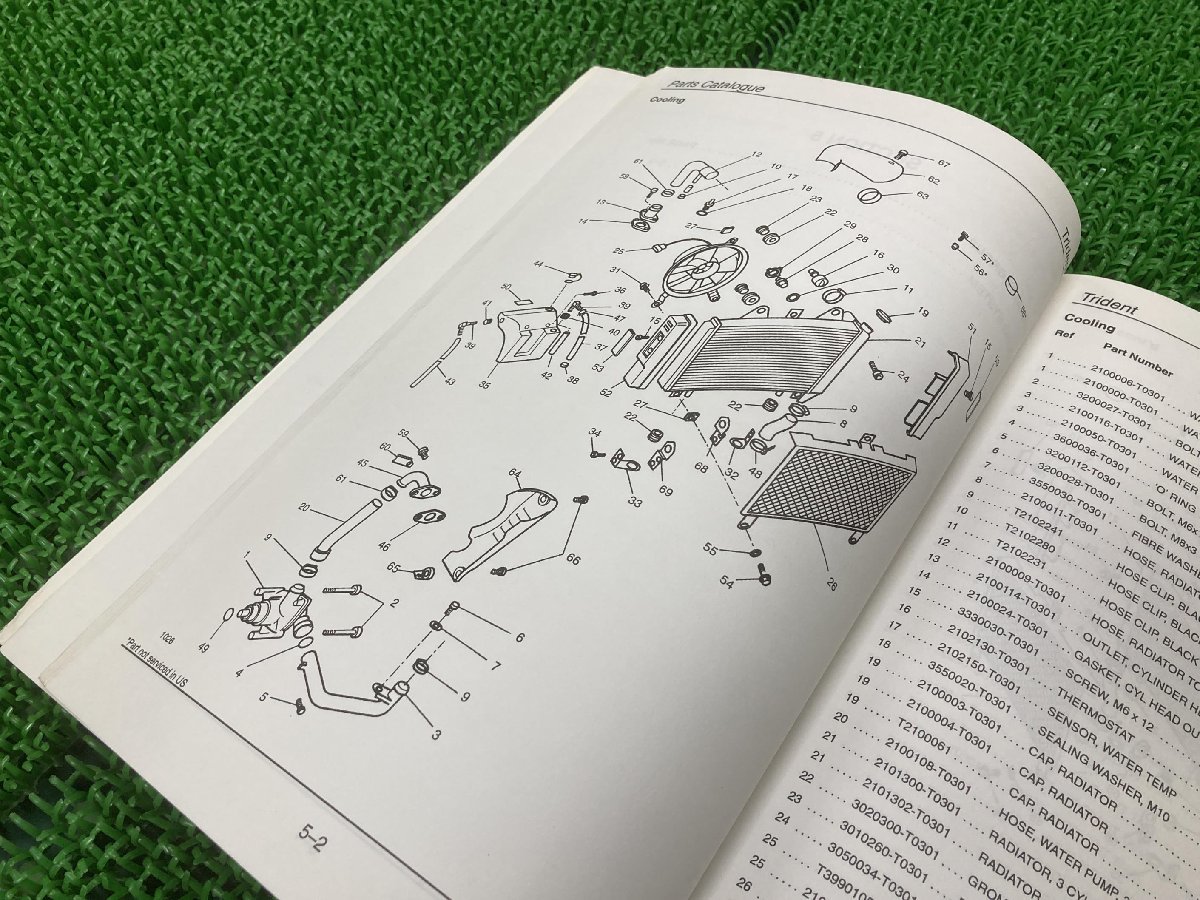 トライデント パーツリスト 1版 トライアンフ(TRIUMPH) 正規 中古 バイク TRIDENT トライアンフ TRIUMPH パーツカタログ 車検 パーツカタロ_3854002