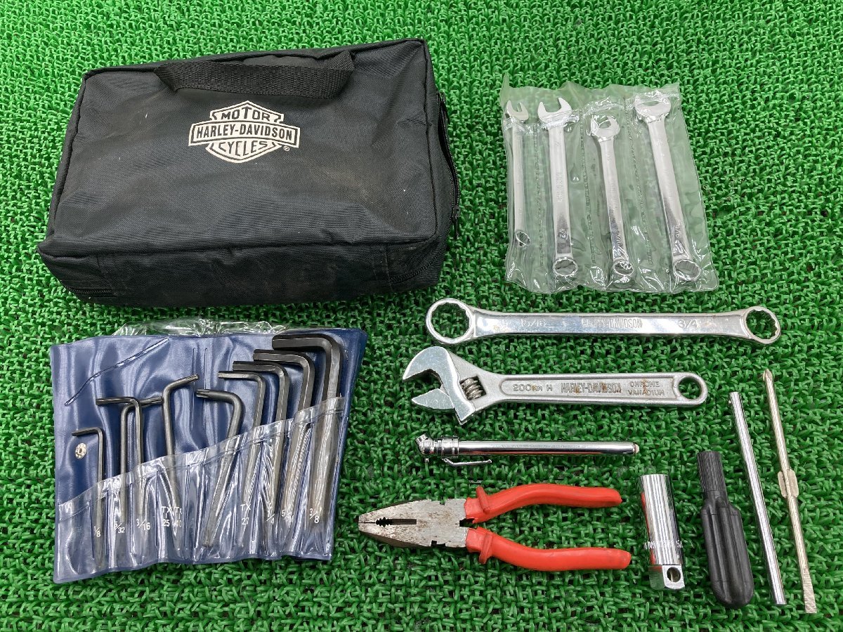  loaded tool Harley original used bike parts tool kit functional without any problem shortage of stock rare goods vehicle inspection "shaken" Genuine